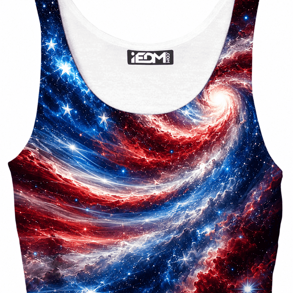Star Spangled Spiral Crop Top and Leggings Combo