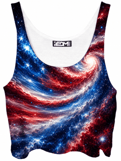 iEDM - Star Spangled Spiral Crop Top