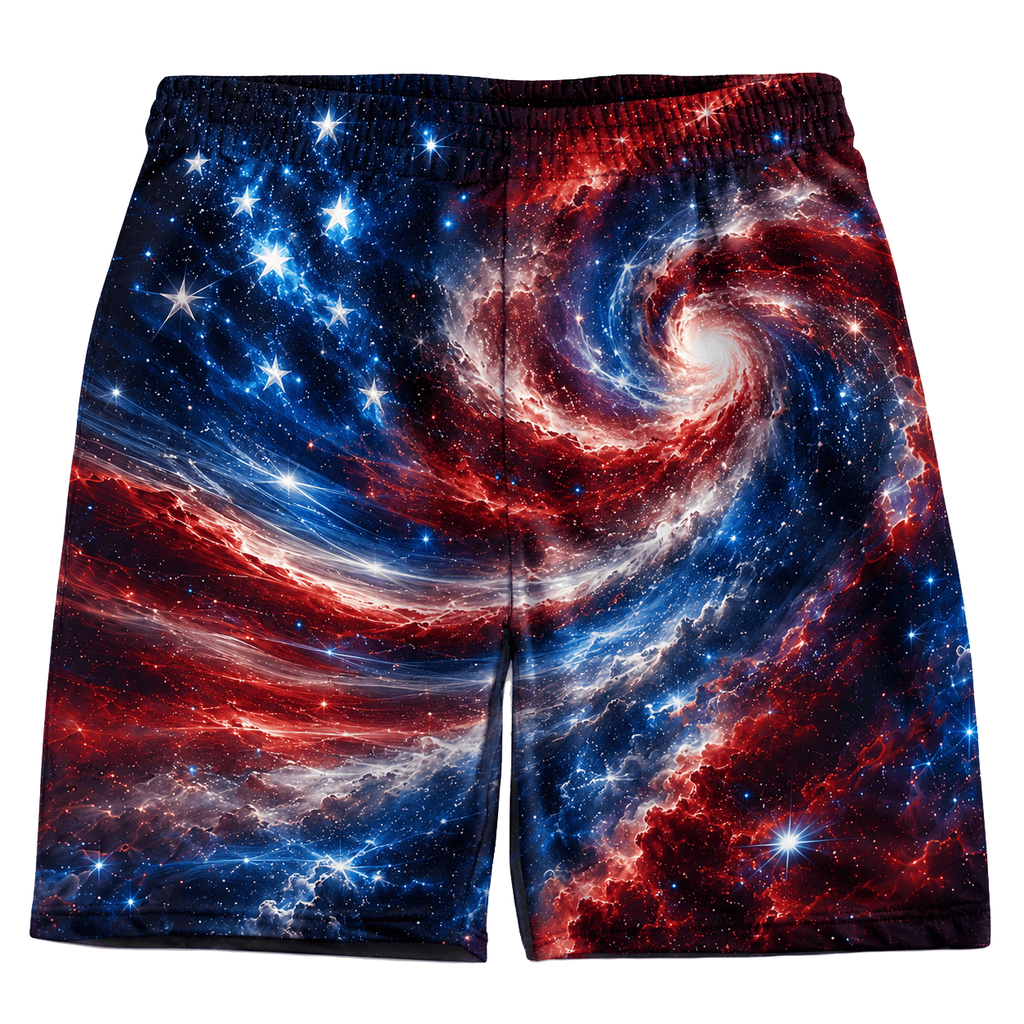 Star Spangled Spiral Men's T-Shirt and Shorts Combo