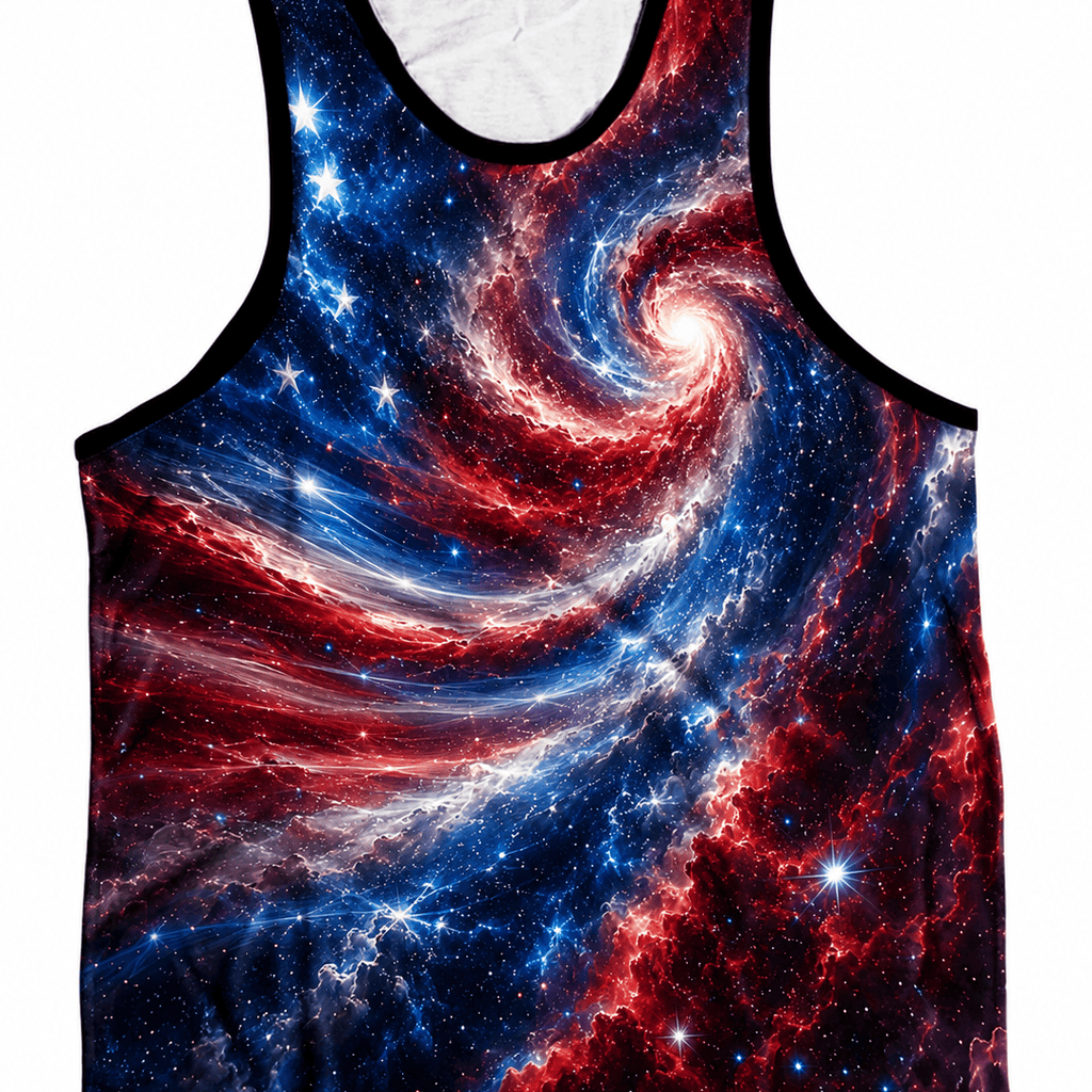 Star Spangled Spiral Men's Tank and Shorts Combo