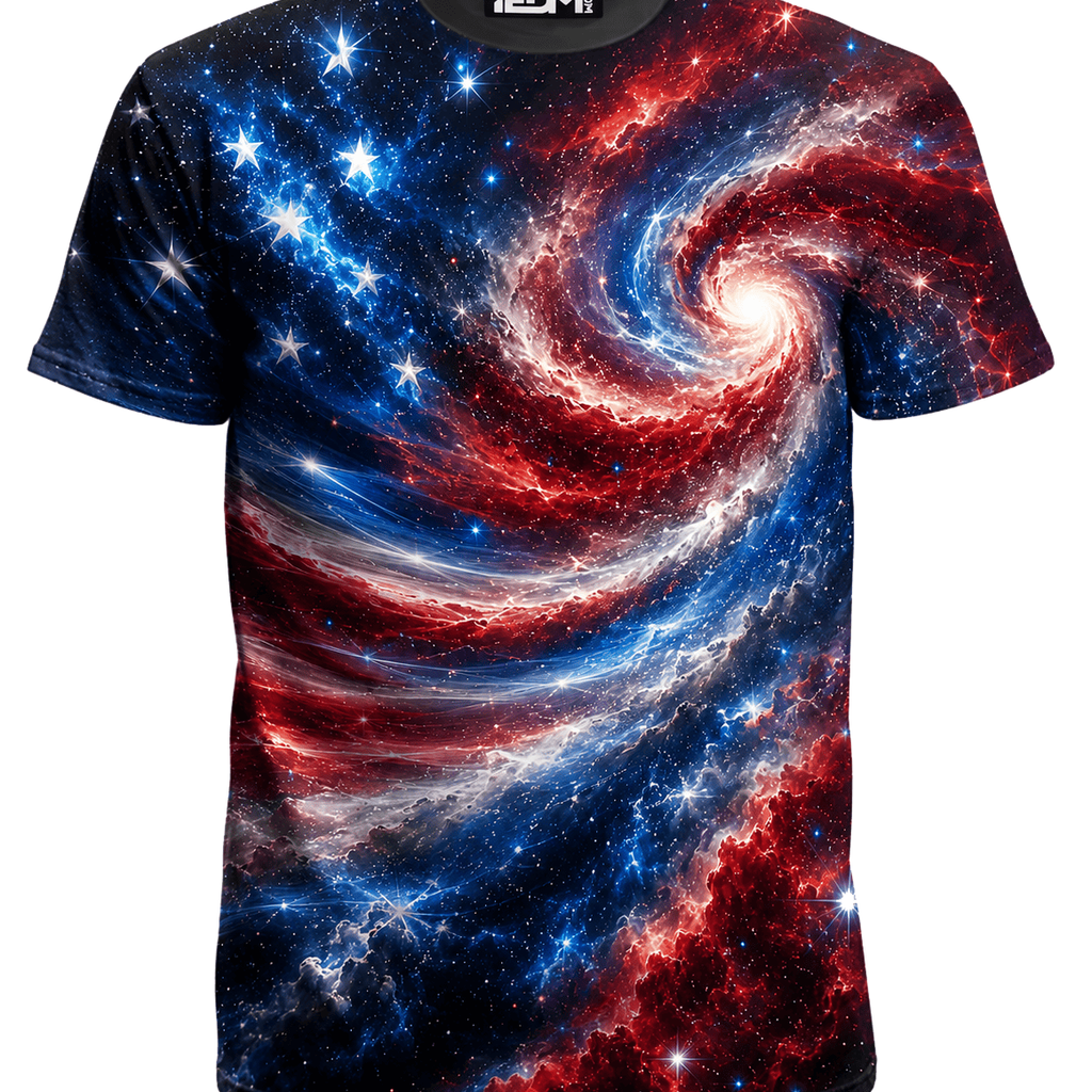 Star Spangled Spiral Men's T-Shirt and Shorts Combo