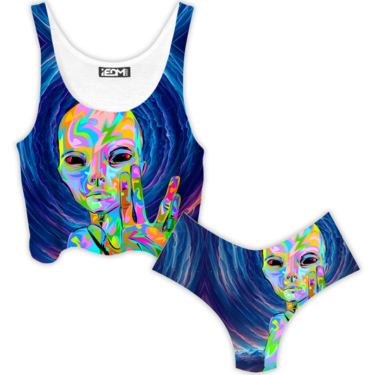 I Come in Peace Crop Top and Booty Shorts Combo, Technodrome, | iEDM