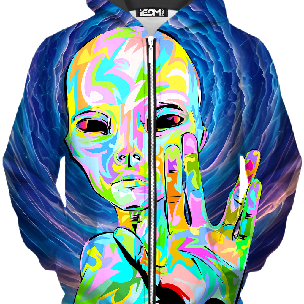 I Come in Peace Zip-Up Hoodie and Leggings Combo, Technodrome, | iEDM