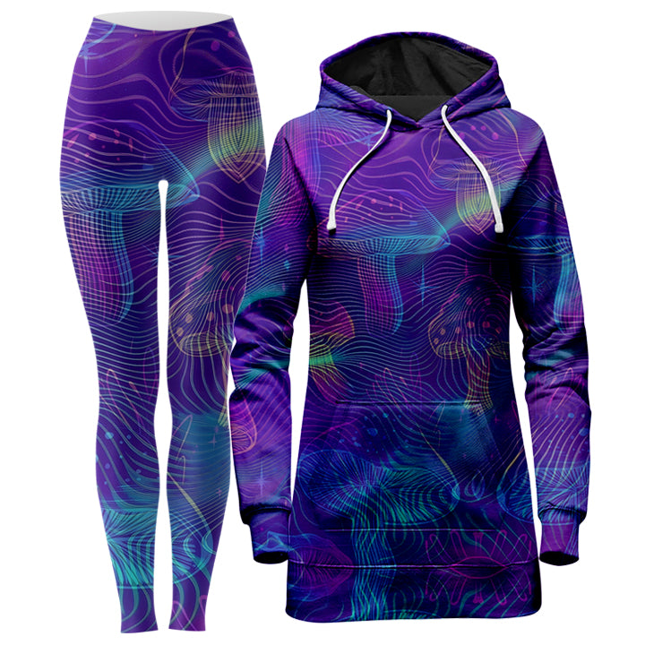 Vivid Trip Hoodie Dress and Leggings Combo - iEDM