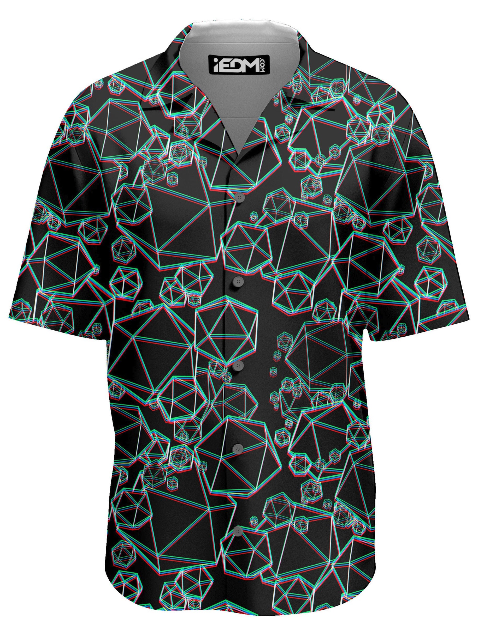 Icosahedron Madness Glitch Hawaiian Shirt, Yantrart Design, | iEDM