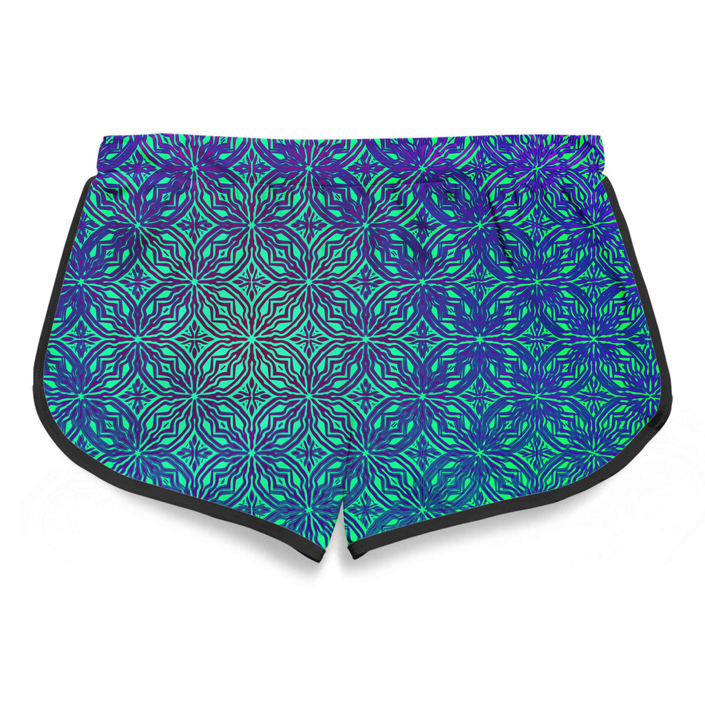 Psy Mosik Sea Women's Retro Shorts, Yantrart Design, | iEDM