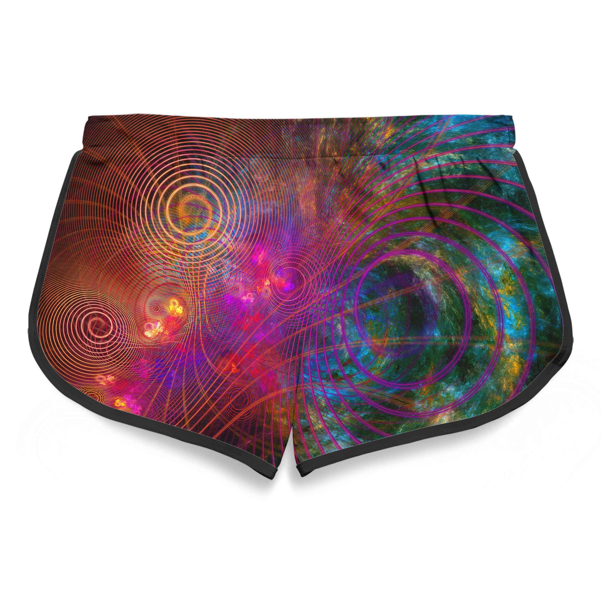 Unfolded Cosmos Women's Retro Shorts, Yantrart Design, | iEDM