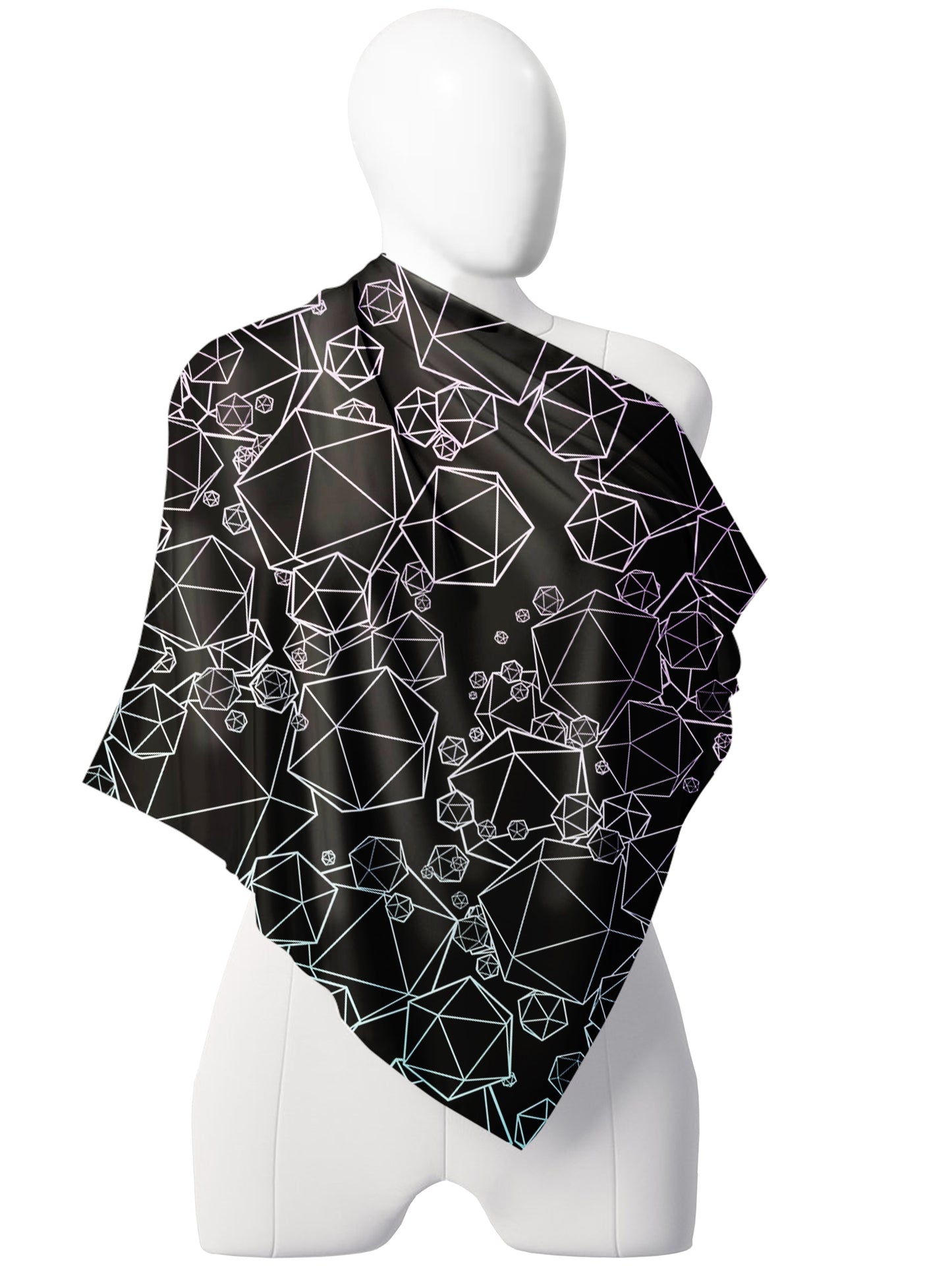 Icosahedron Madness Cold Rave Scarf, Yantrart Design, | iEDM
