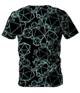 Yantrart Design - Icosahedron Madness Glitch Men's T-Shirt