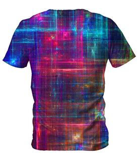 Yantrart Design - Psychedelic Matrix Rainbow Men's T-Shirt