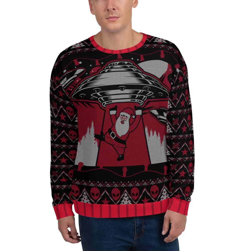 Santa Abduction Ugly Sweatshirt, iEDM, | iEDM