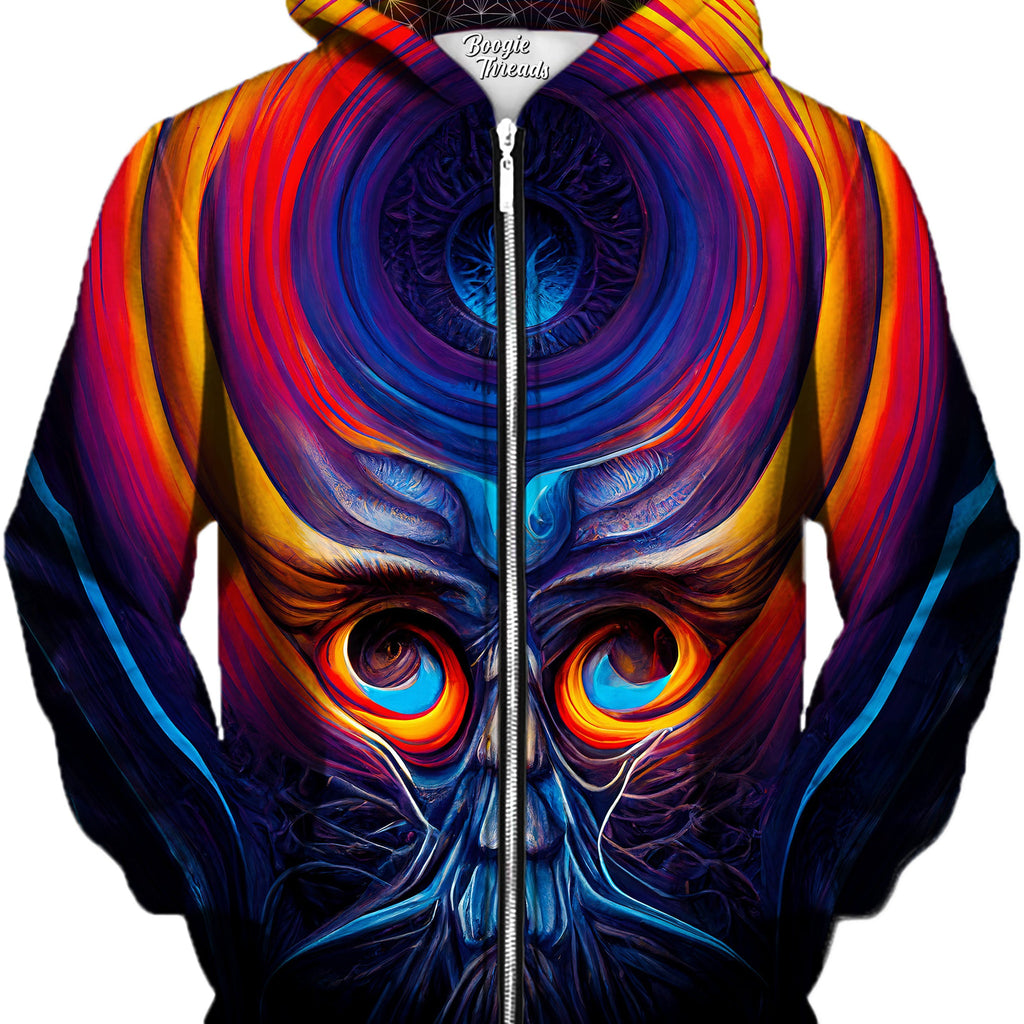 Audience Of Chaos Unisex Zip-Up Hoodie, Gratefully Dyed, | iEDM