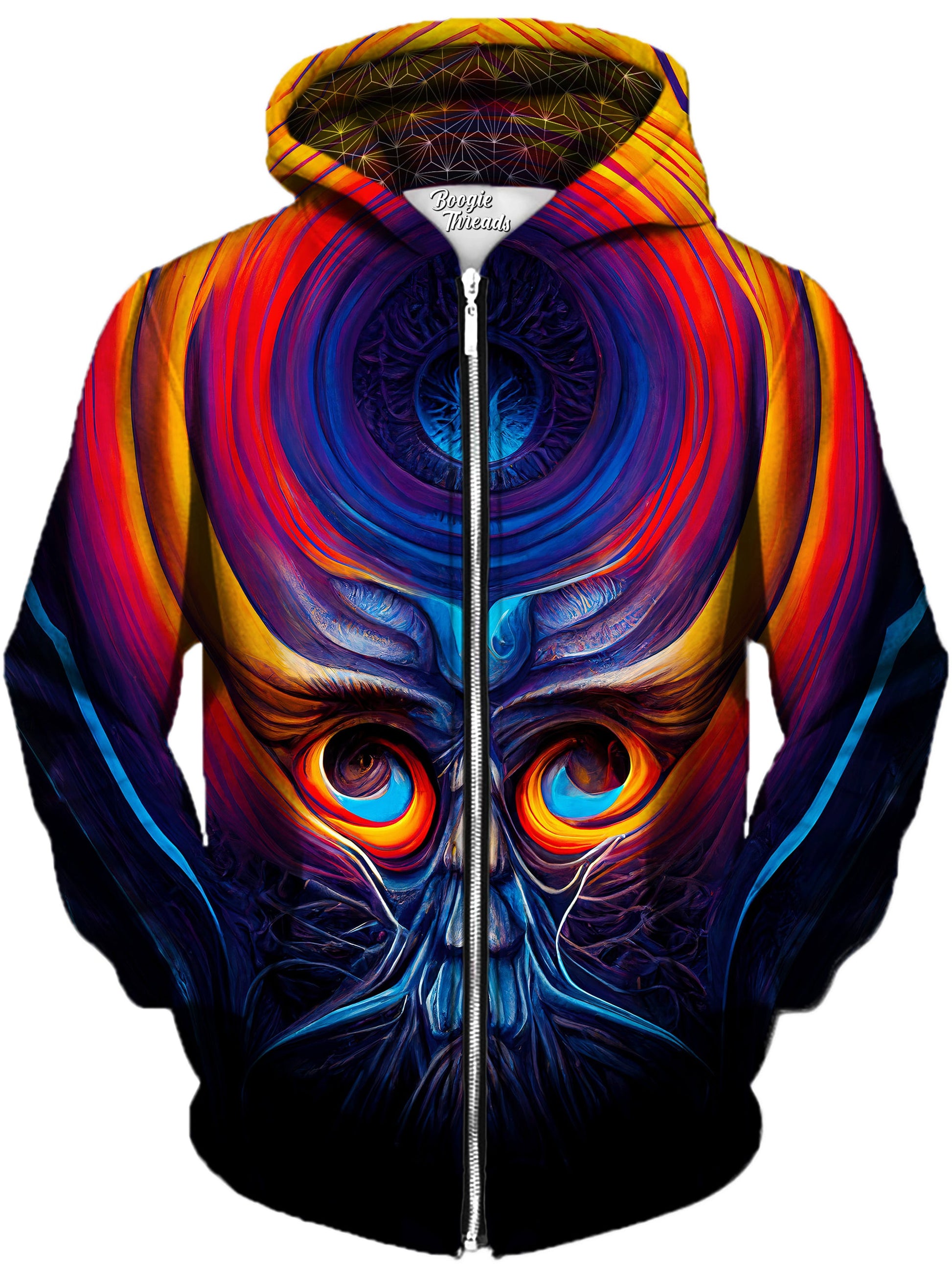 Audience Of Chaos Unisex Zip-Up Hoodie, Gratefully Dyed, | iEDM