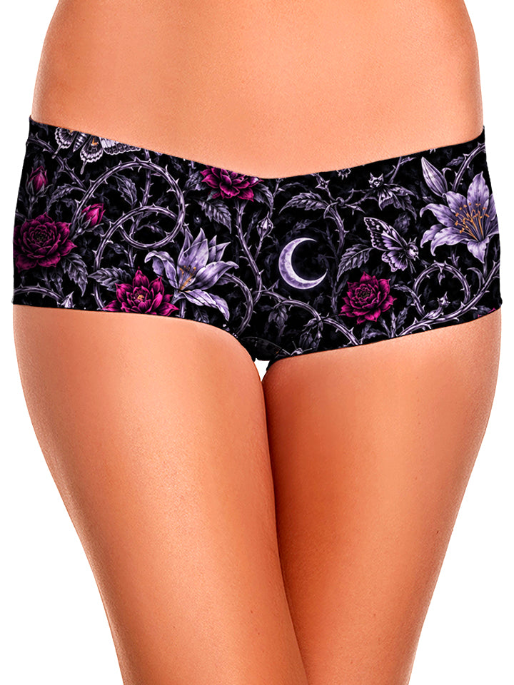 Black Garden Booty Shorts