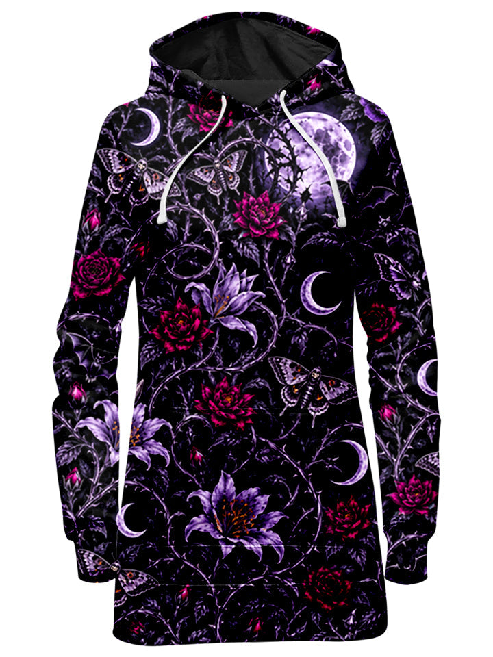 Black Garden Hoodie Dress and Leggings Combo
