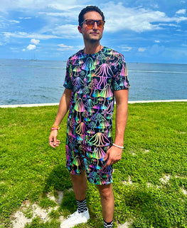 Sartoris Art - Magic Mushrooms T-Shirt and Shorts Combo