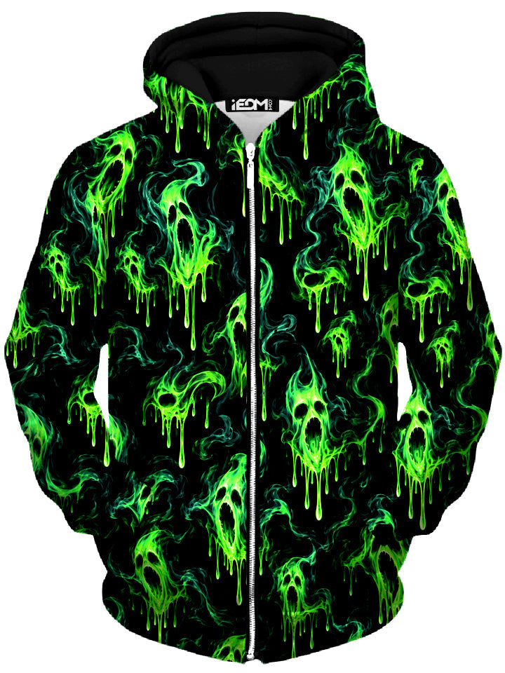 Ghost Drip Unisex Zip-Up Hoodie