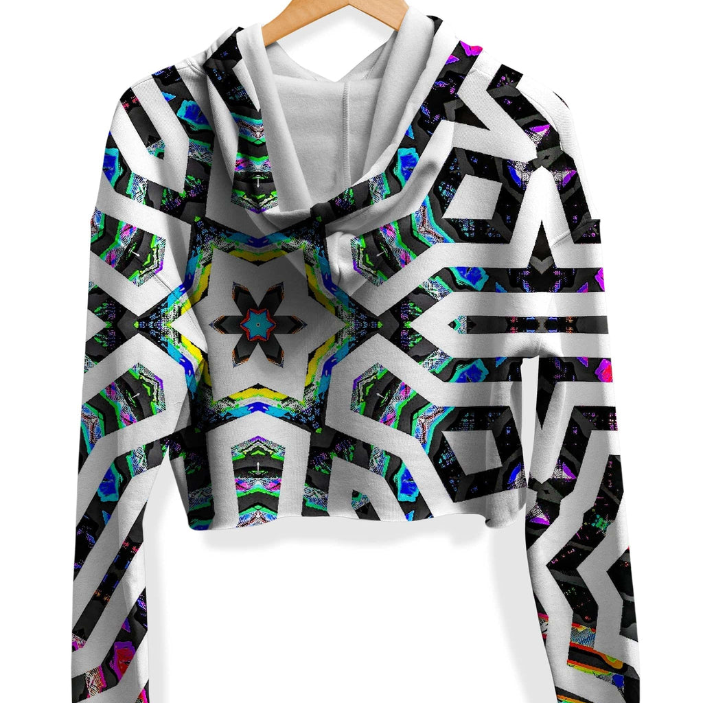 Iridized II Fleece Crop Hoodie, Glass Prism Studios, | iEDM