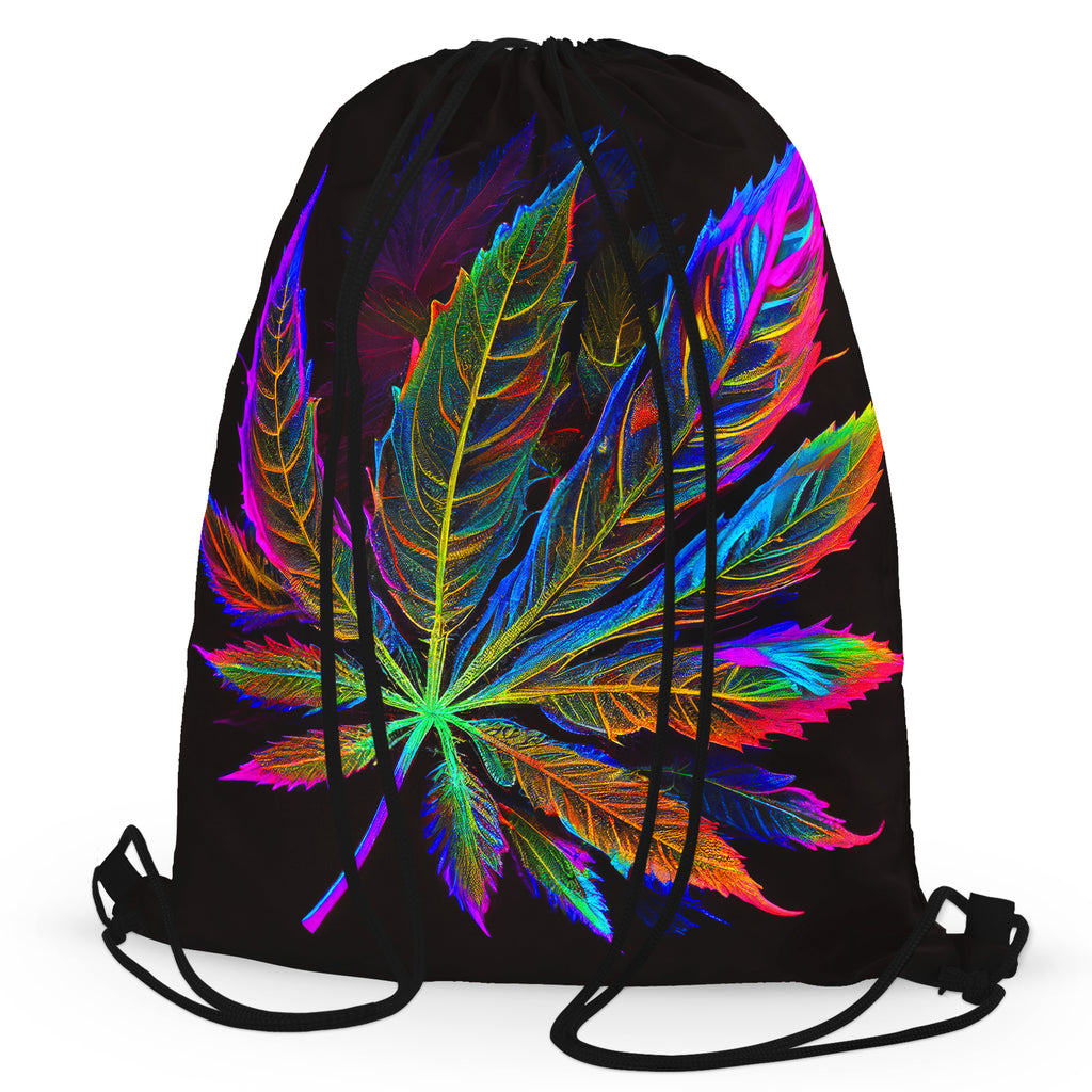 Blacklight Weed Drawstring Bag, iEDM, | iEDM