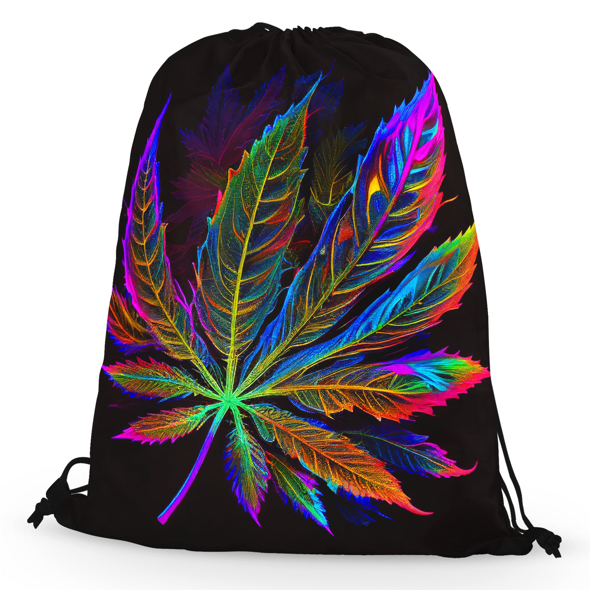 Blacklight Weed Drawstring Bag, iEDM, | iEDM