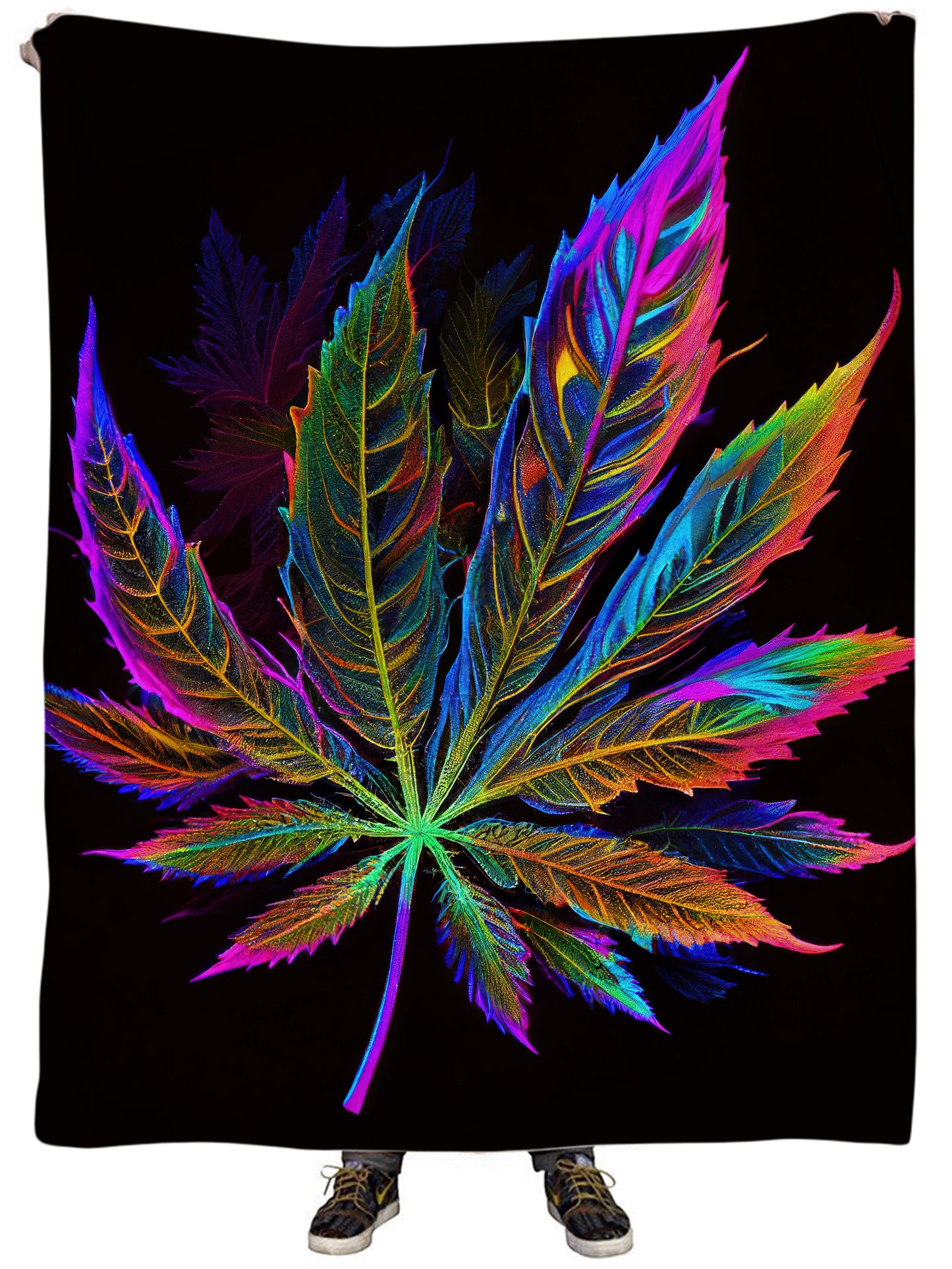 Blacklight Weed Plush Blanket, iEDM, | iEDM