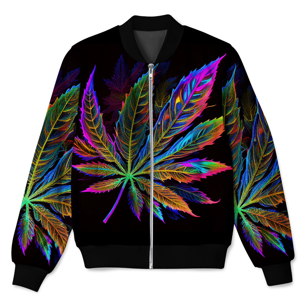 Blacklight Weed Bomber Jacket, iEDM, | iEDM