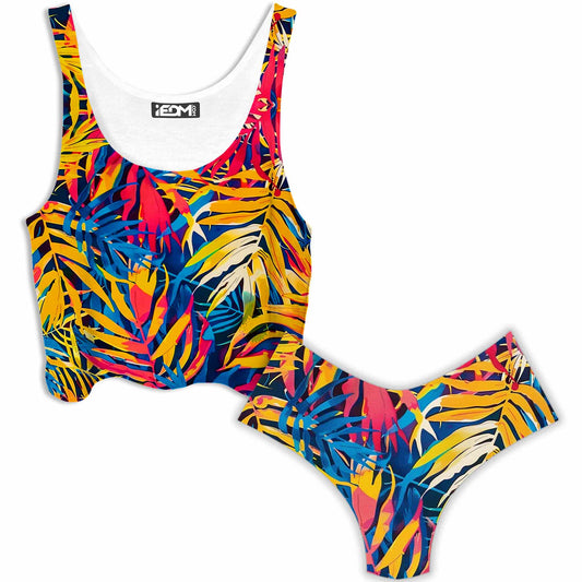 Jungle Folio Crop Top and Booty Shorts Combo, iEDM, | iEDM