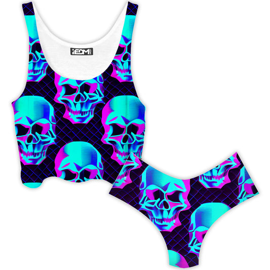 Night Trek Crop Top and Booty Shorts Combo, iEDM, | iEDM