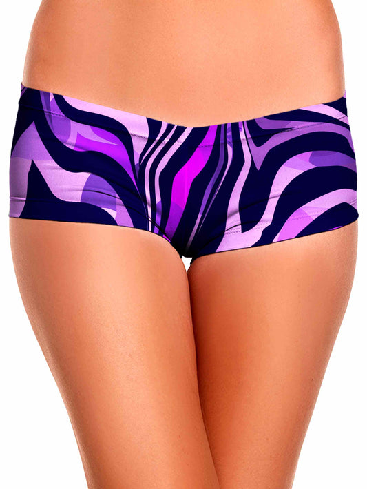 Noir Stripes Booty Shorts, iEDM, | iEDM