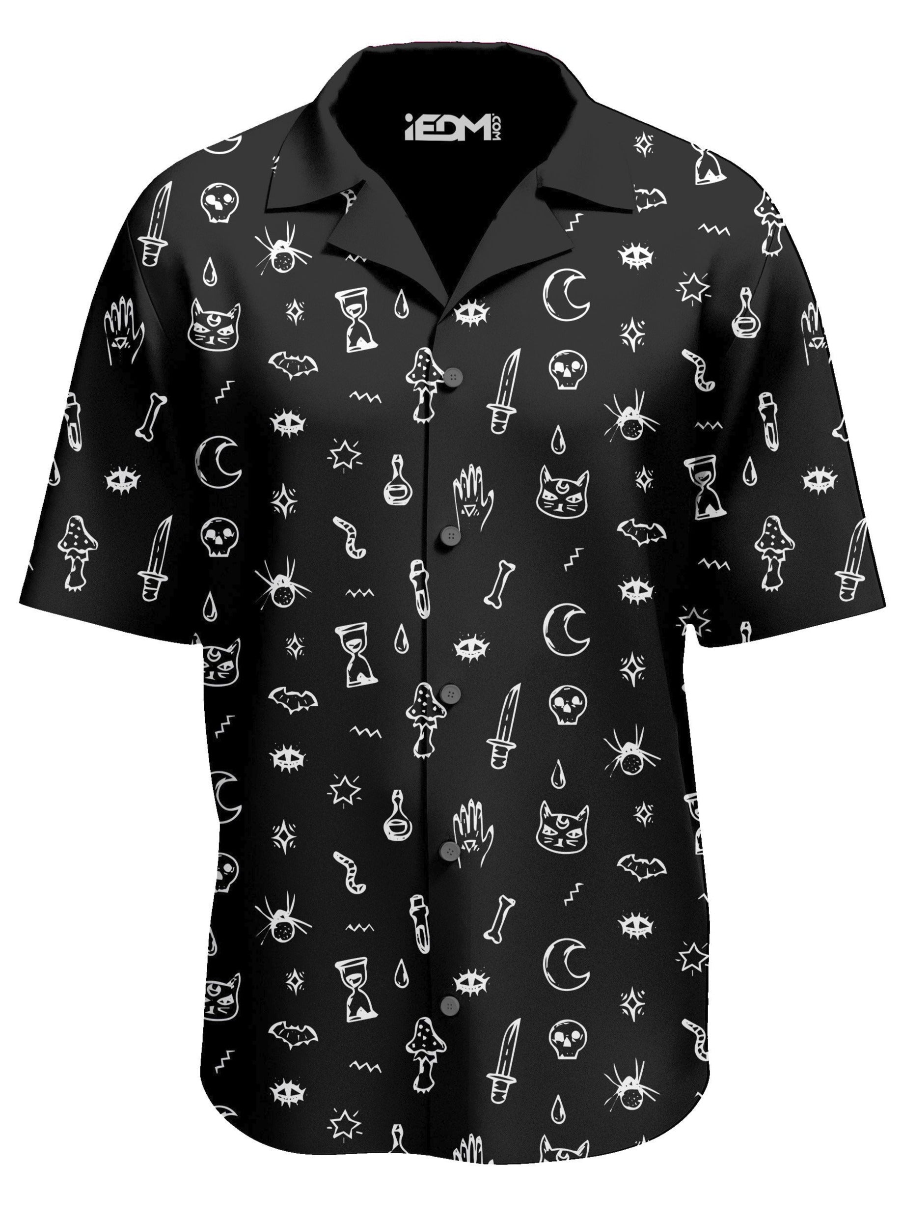 Black Pattern Hawaiian Shirt, iEDM, | iEDM
