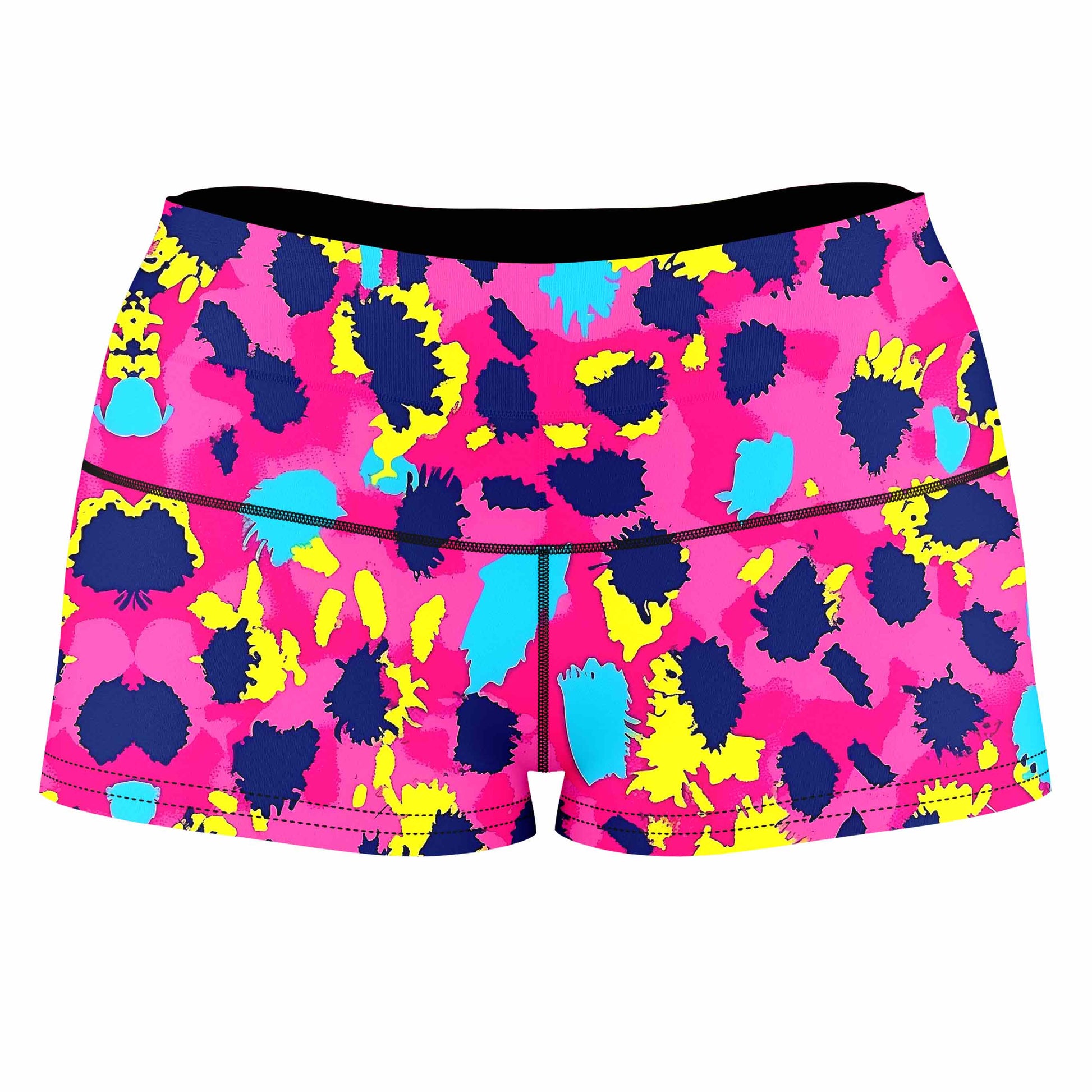 Pink Panther High-Waisted Women's Shorts, iEDM, | iEDM