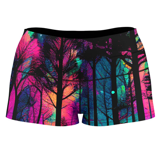 Psilo Woods High-Waisted Women's Shorts, iEDM, | iEDM
