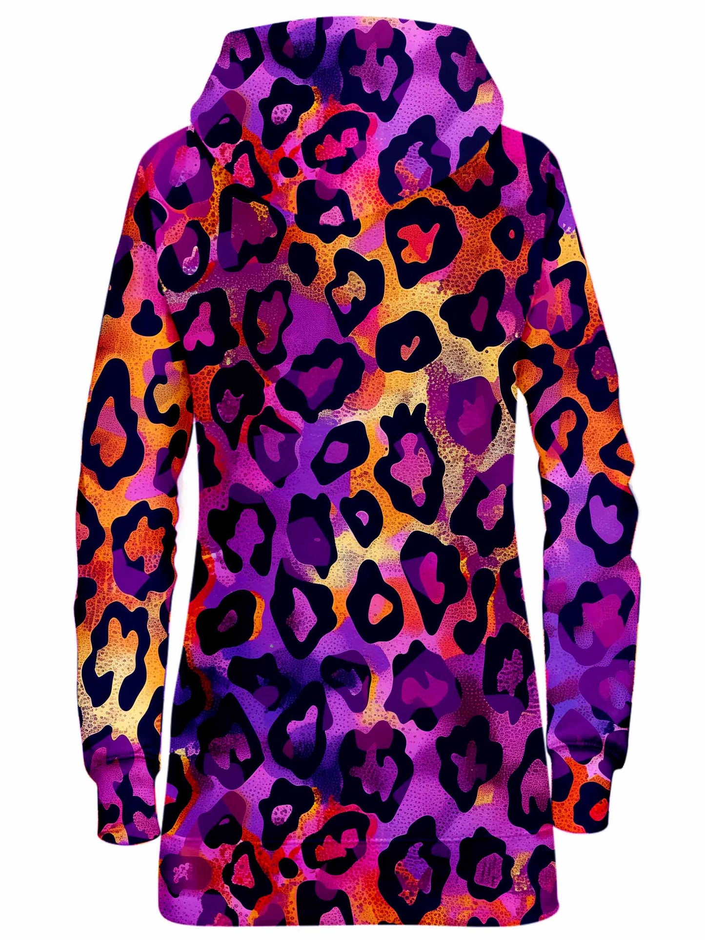 Neon Leopard Hoodie Dress, iEDM, | iEDM