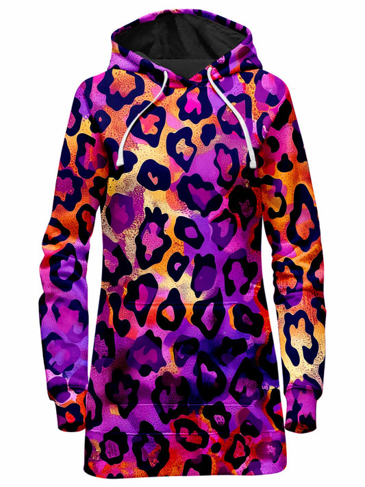 Neon Leopard Hoodie Dress, iEDM, | iEDM
