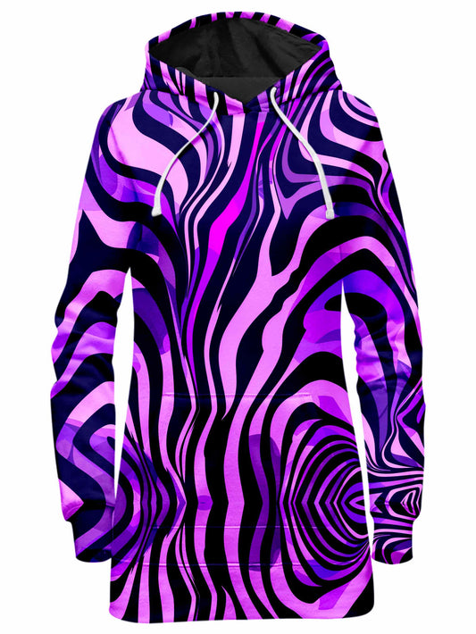Noir Stripes Hoodie Dress, iEDM, | iEDM