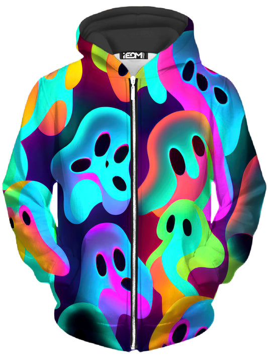 Ghostly Unisex Zip-Up Hoodie, iEDM, | iEDM