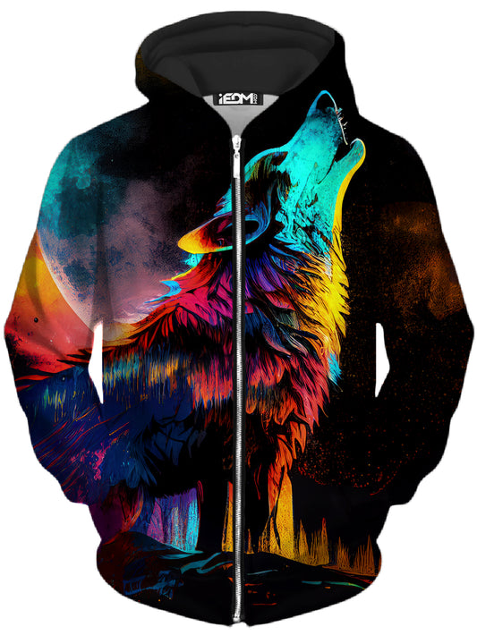 Spirit Wolf Unisex Zip-Up Hoodie, iEDM, | iEDM