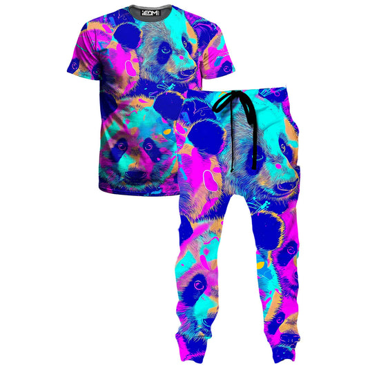 Panda Melt T-Shirt and Joggers Combo, iEDM, | iEDM