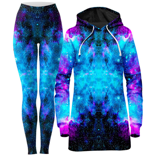Galactic Spectrum Hoodie Dress and Leggings Combo, iEDM, | iEDM