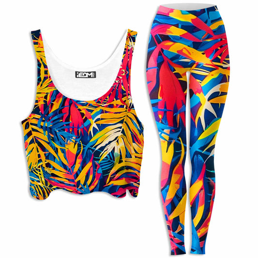 Jungle Folio Crop Top and Leggings Combo, iEDM, | iEDM