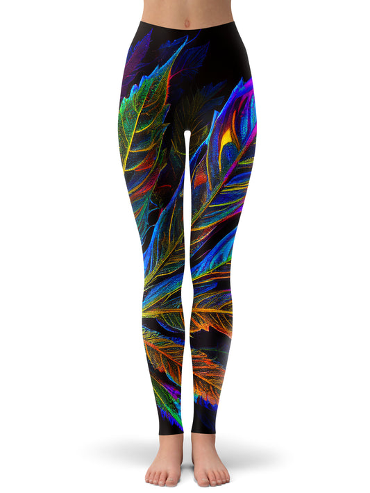 Blacklight Weed Leggings, iEDM, | iEDM