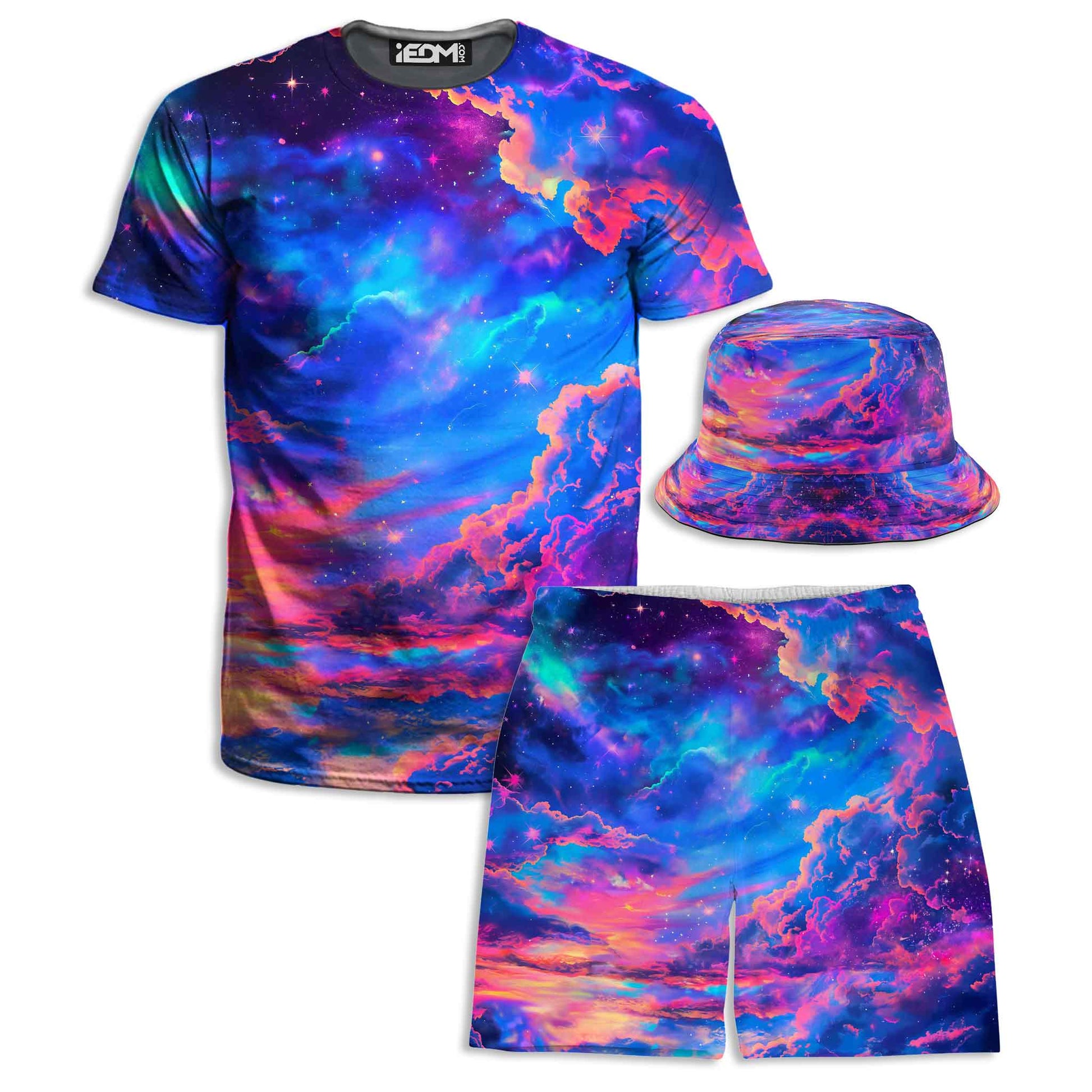 Storybook Sky T-Shirt and Shorts with Bucket Hat Combo, iEDM, | iEDM