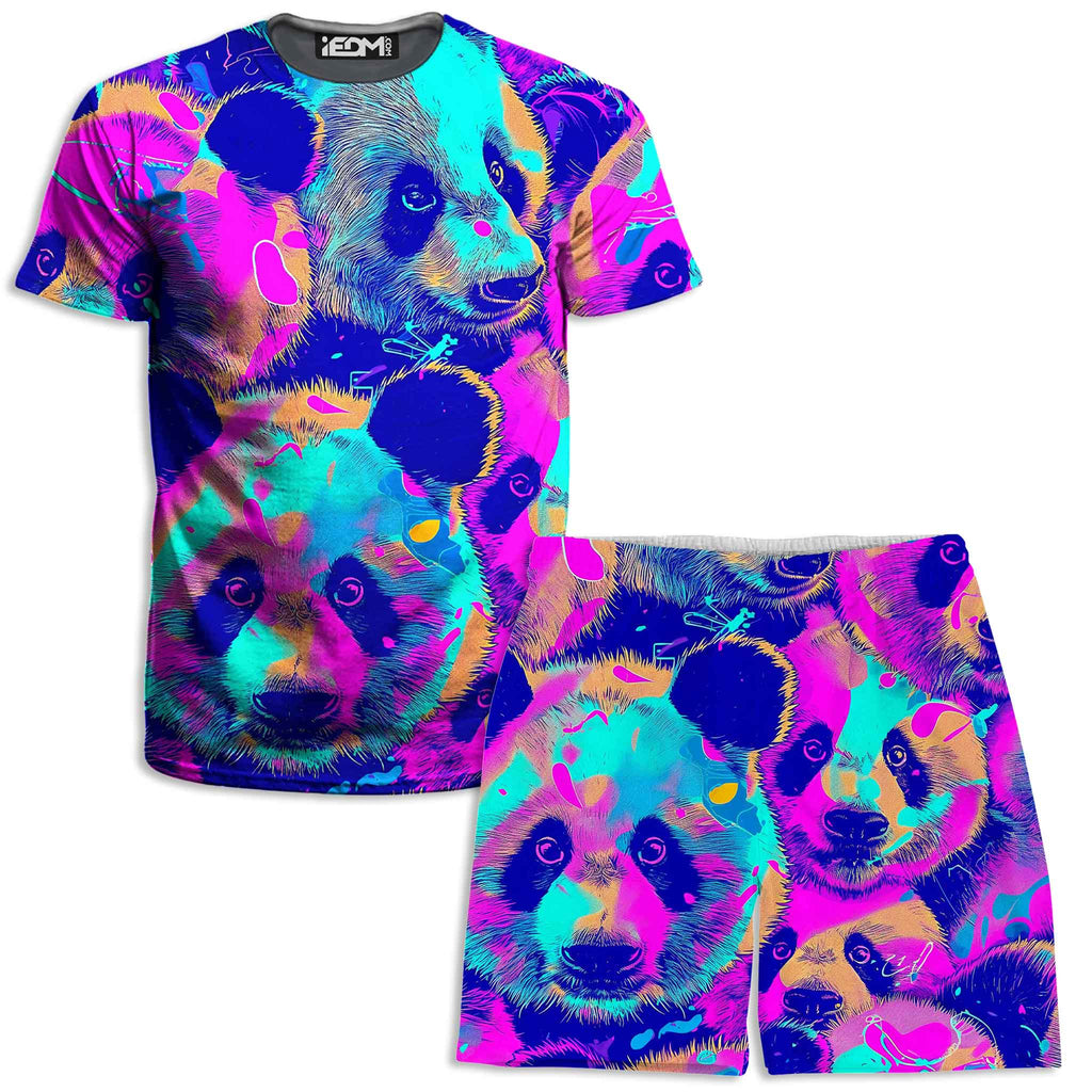 Panda Melt T-Shirt and Shorts Combo, iEDM, | iEDM