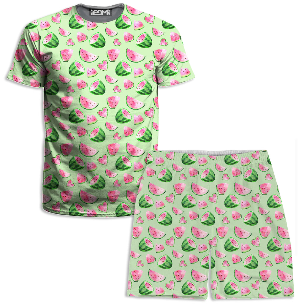 Watermelon Pattern T-Shirt and Shorts Combo, iEDM, | iEDM
