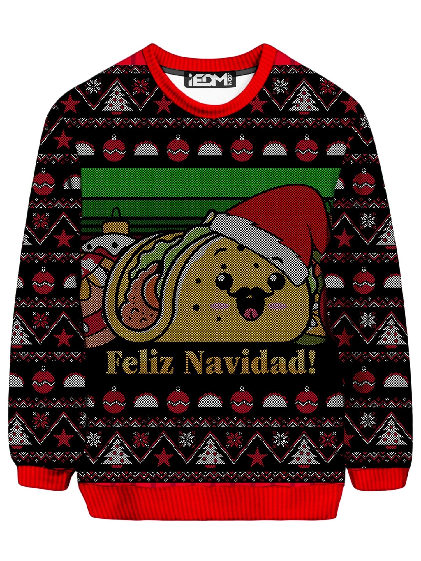 Taco Christmas Ugly Sweatshirt, iEDM, | iEDM
