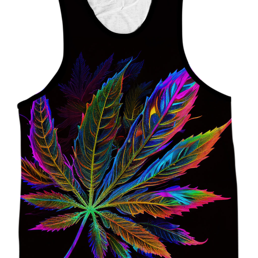 Blacklight Weed Men's Tank and Shorts Combo, iEDM, | iEDM