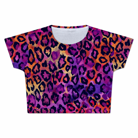 Neon Leopard Crop Tee, iEDM, | iEDM