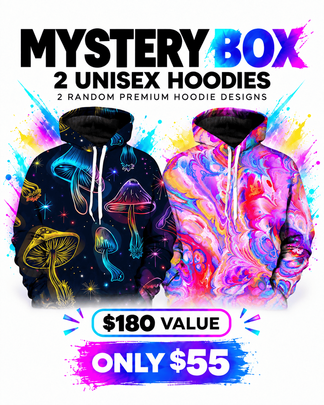 iEDM 2 Unisex Hoodies iEDM Mystery Box ($180 Value!)