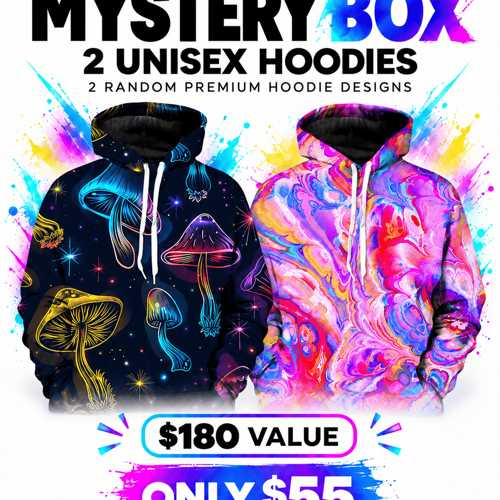 2 Unisex Hoodies iEDM Mystery Box ($180 Value!)