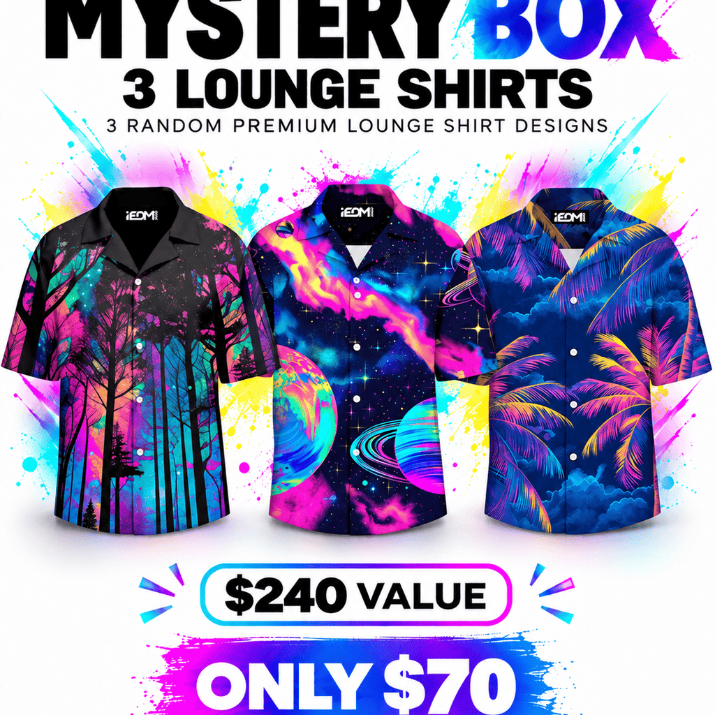 3 Lounge Shirts iEDM Mystery Box ($240 Value!)